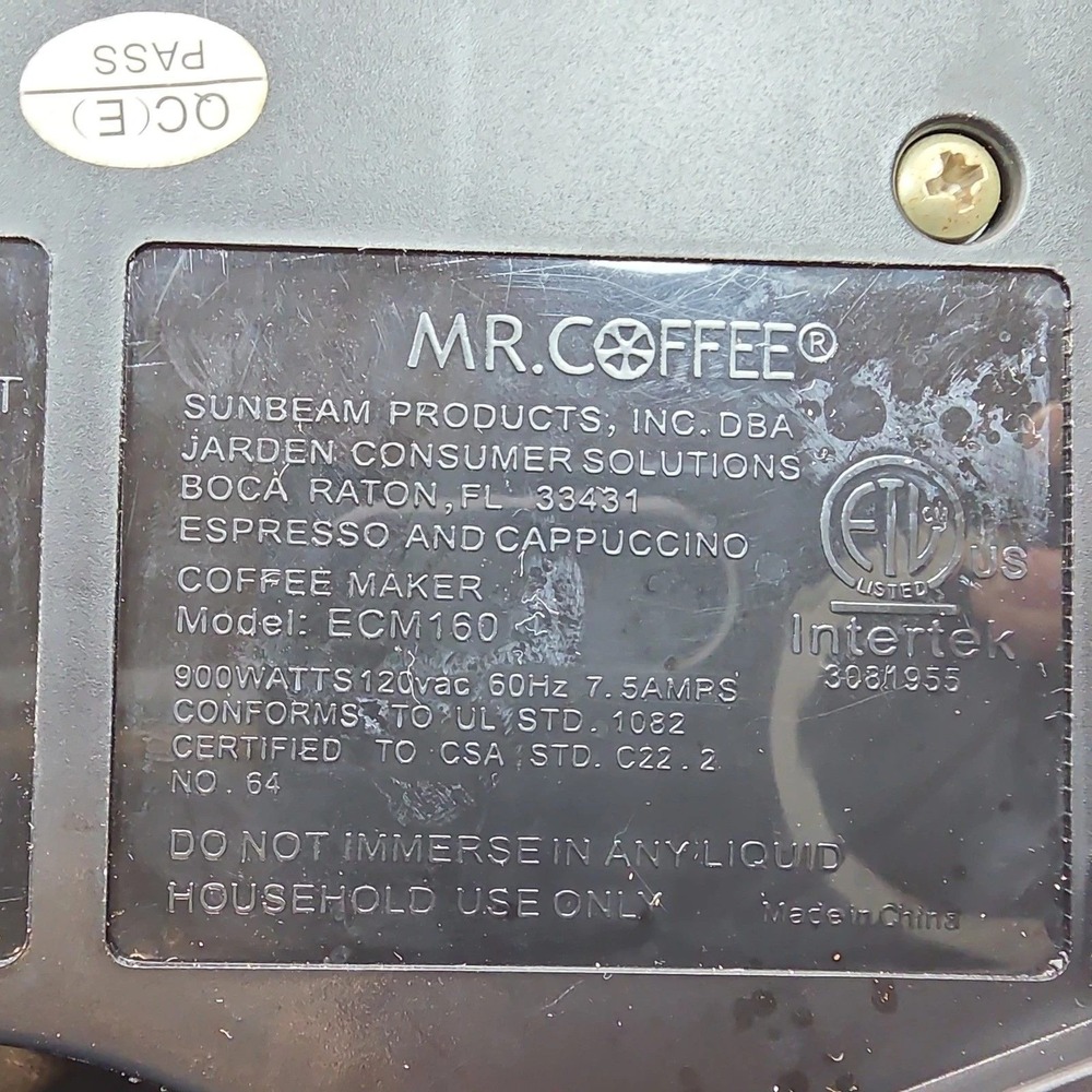 Mr Coffee ECM160 Espresso Cappuccino Maker Replacement Rubber Feet Set of 4 Grey - Picture 3 of 3